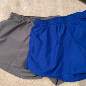 Ladies Athletic shorts with built in undies.